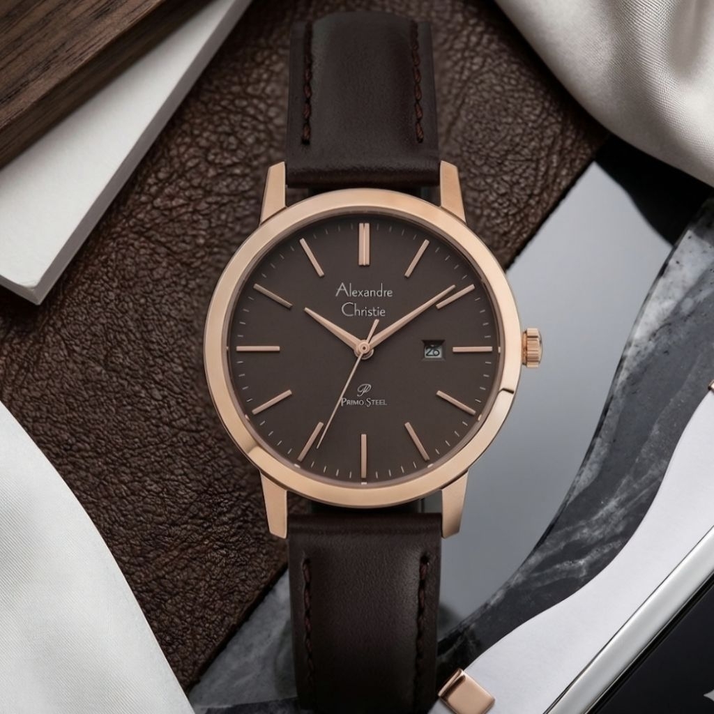 Alexandre Christie 1007 Kulit Coklat Dasar Coklat Cewe