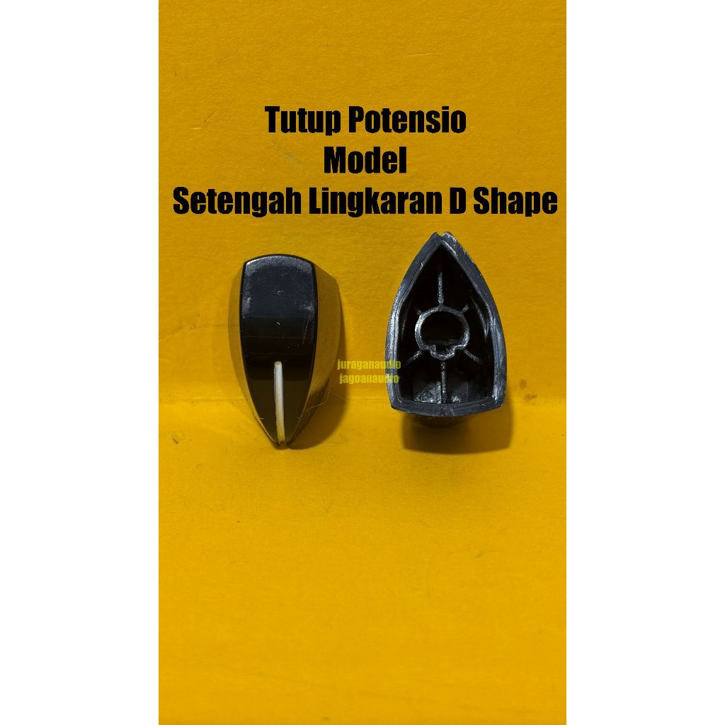 Tutup potensio D Shape Setengah Lingkaran Knop Knob kenob kenop knops potensiometer model chicken he