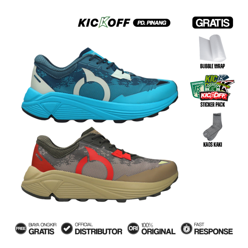 SEPATU TRAIL RUN ORTUSEIGHT / SEPATU LARI TRAIL ORTUSEIGHT RINJANI FREE KAOS KAKI