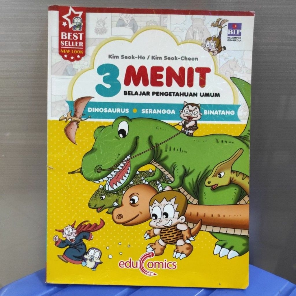 Buku Komik Pengetahuan 3 Menit Belajar Pengetahuan Umum Dinosaurus Serangga Binatang
