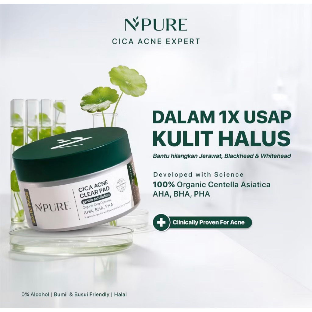 NPURE CICA ACNE CLEAR PADS GENTLE EXFOLIATING