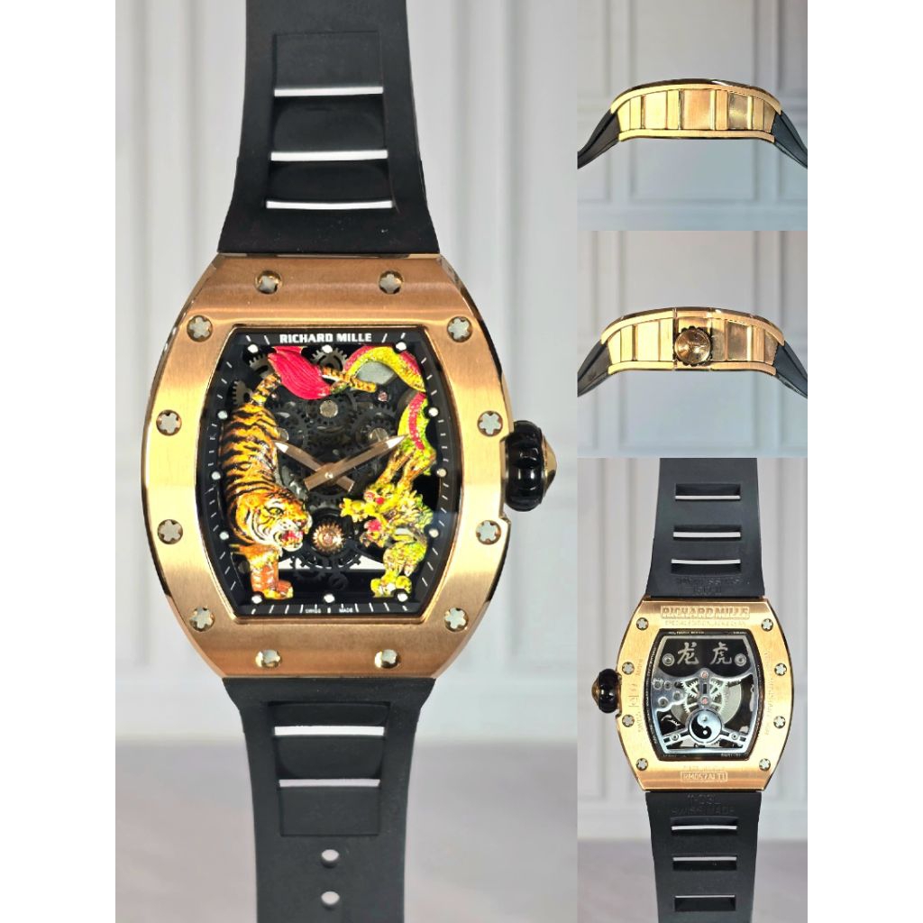 Spesial Jam Tangan Automatic RM057 Jackie Chan Chromed Jam RM Otomatis Jam Tangan Sultan Mewah Di De