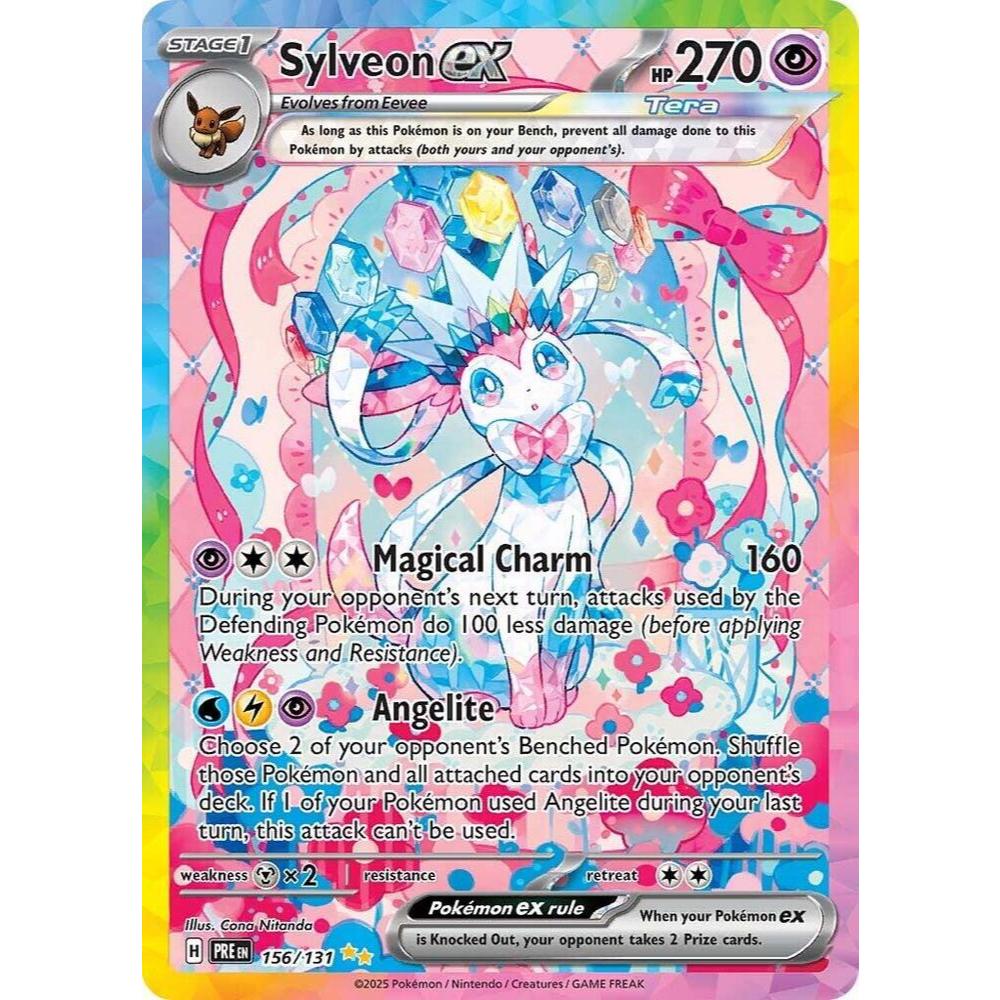 Kartu Pokemon TCG - Sylveon ex - 156/131 - SV: Prismatic Evolutions (Proxy) - Holo