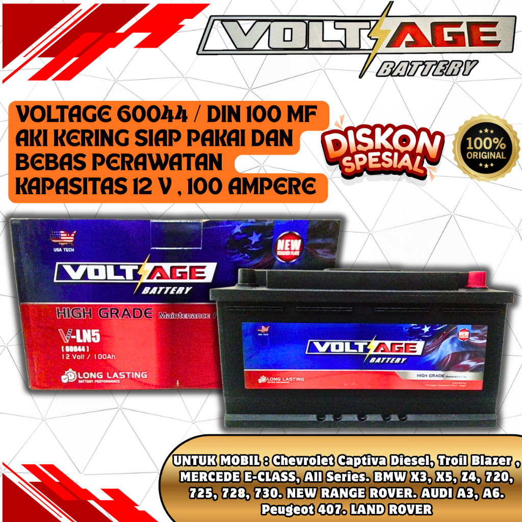 Aki BMW,Mercy C,S,E Class,Audi A3 A6 Go Battery 60038 60044 din 100 VOLTAGE MF ORIGINAL
