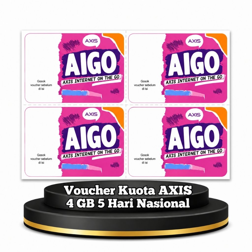 Voucher kuota Axis 4 GB 5 Hari Nasional / Voucher kuota murah / kuota harian / Voucher kuota