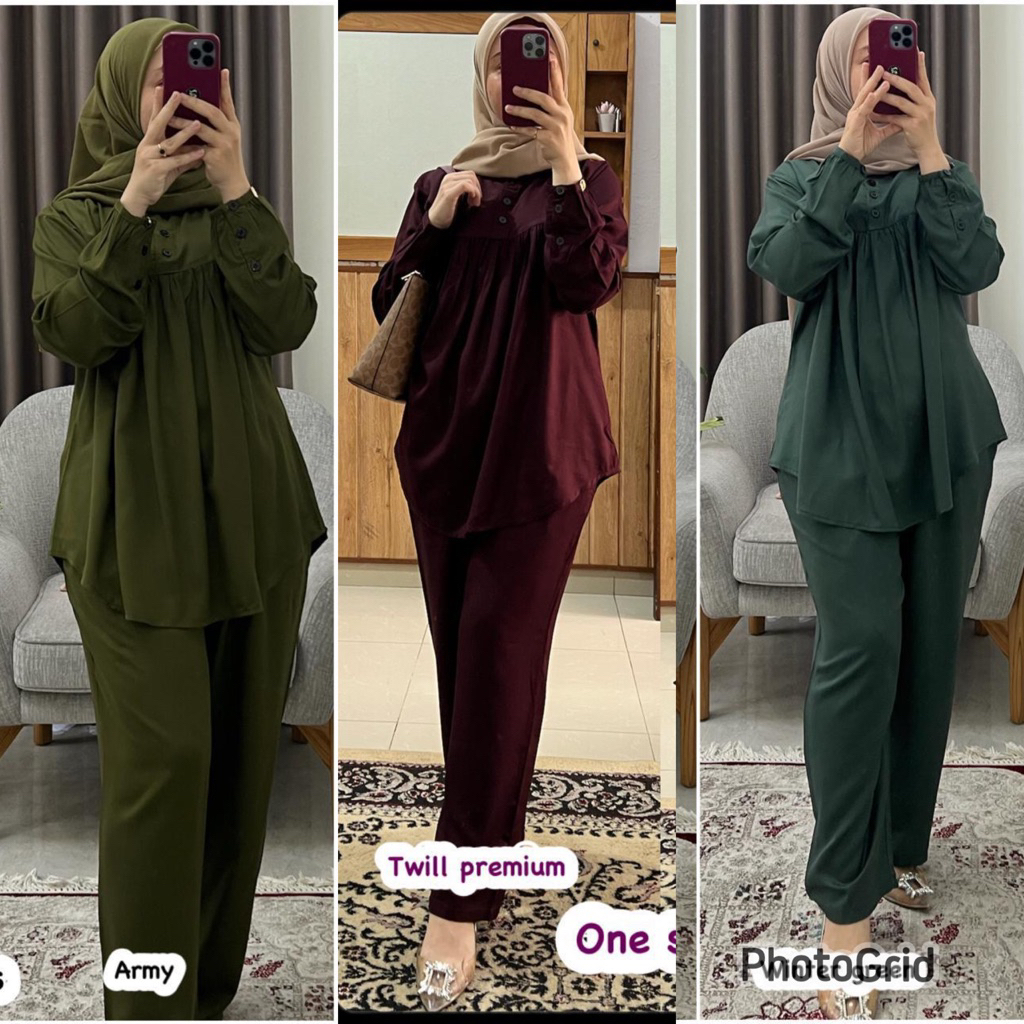 setelan katun twill noni dress set arumi