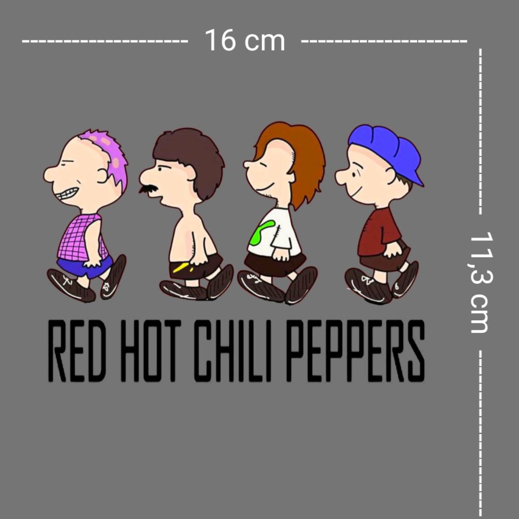 Stiker Sablon Setrika DTF Band Red Hot Chili Peppers  | Stiker Sablon RHCP | Sablon Stiker UV DTF De