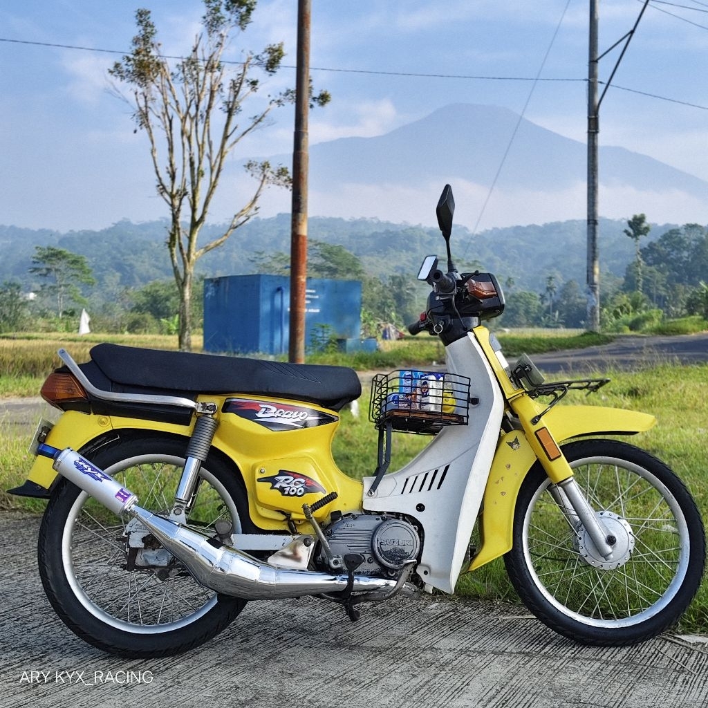 Knalpot Bm Power Samping Suzuki Rc80 Rc100 Bravo