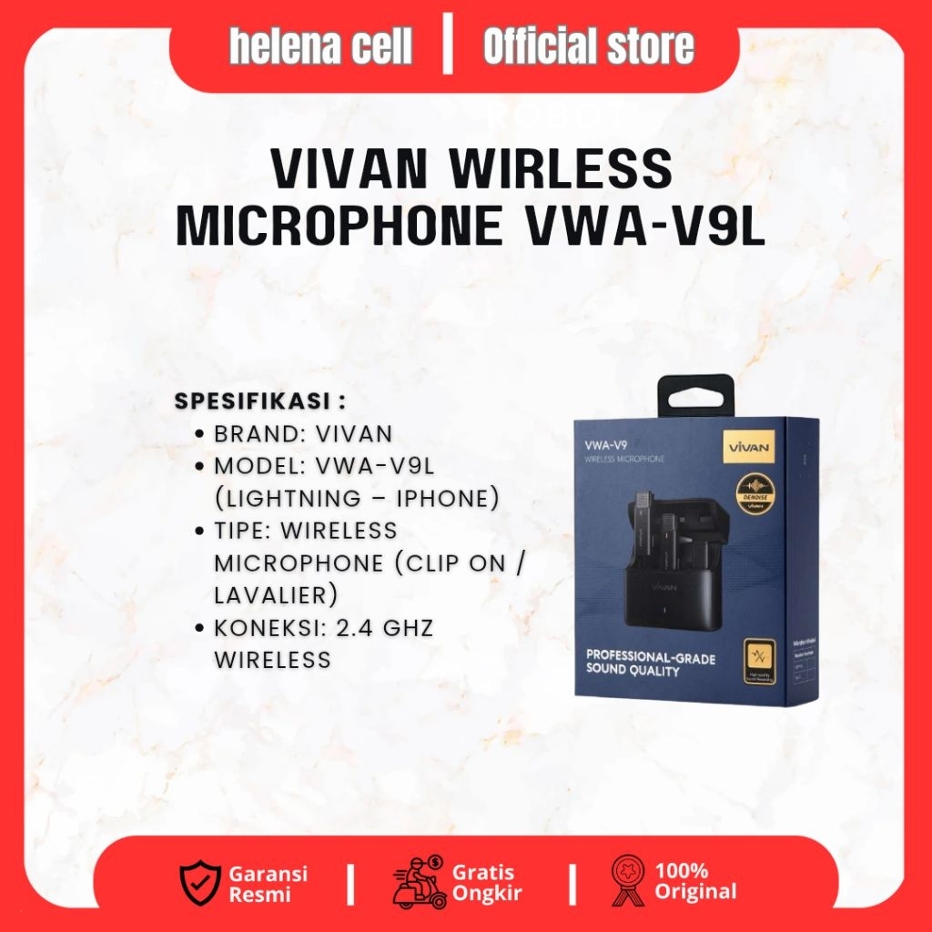 Vivan Wirless Microphone Bluetooth VWA-V9L