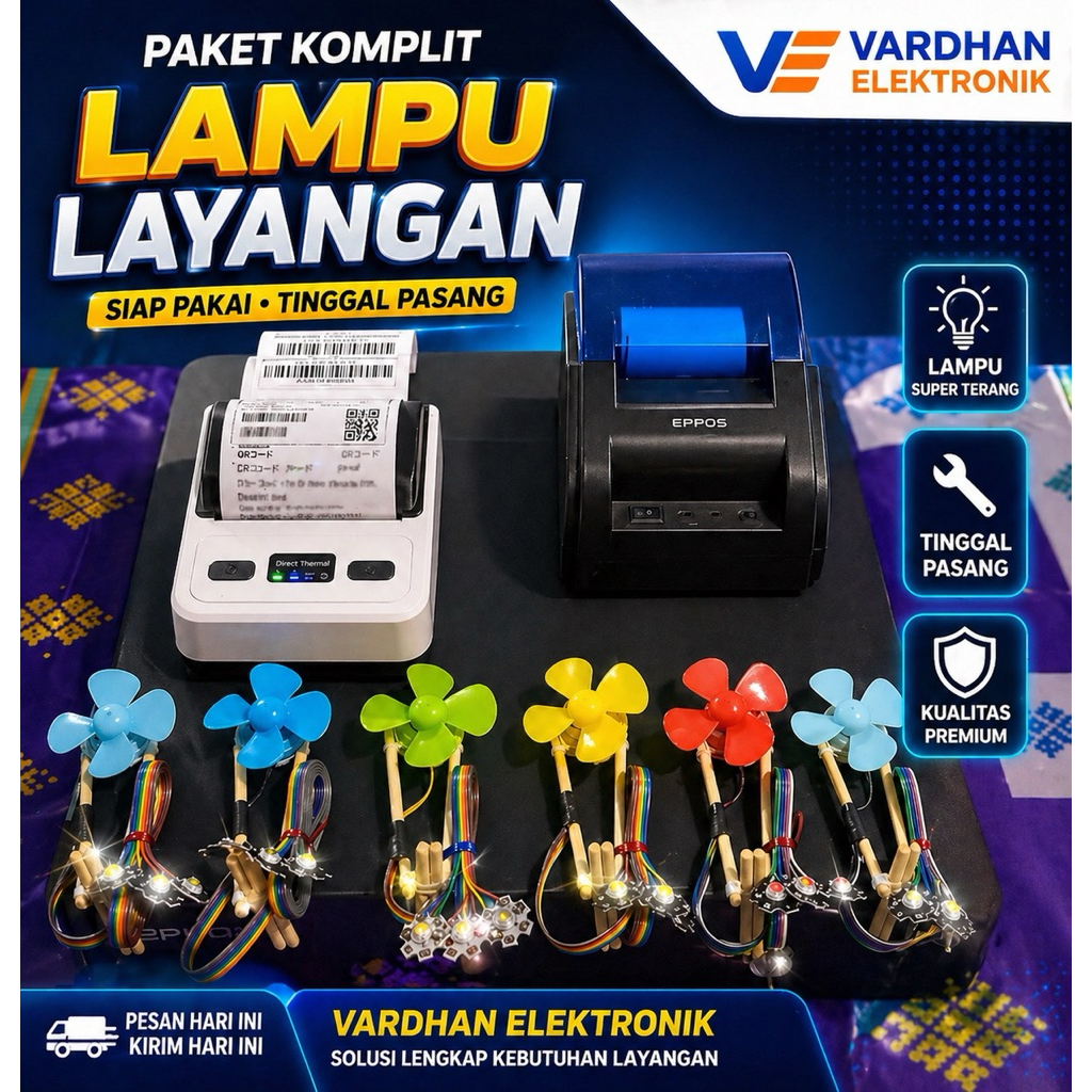 LAMPU LAYANGAN DINAMO LED HPL MURAH