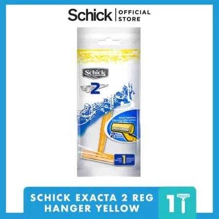 Schick Exacta 2 Hanger Kuning - Alat Cukur Pria -Pisau Cukur
