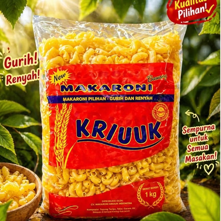 Makaroni Kriuk Bantet SR Murah - Makaroni Mentah Bantet Kriuk Dua Saudara Dapurpedas.id
