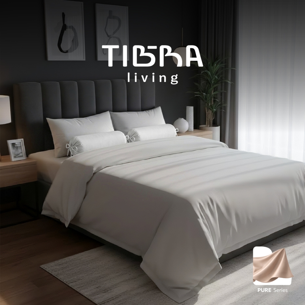 TIBRA Living – PURE Series (02) Sprei Bedcover Set Microfiber Halus Polos Solid Abu Muda/ Silver/ Li