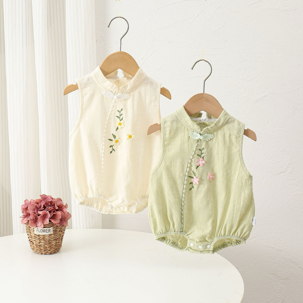 Moonberry - Eun Bi Cheongsam Jumper | Romper Jumper bayi perempuan/Cheongsam bayi perempuan/baju bay