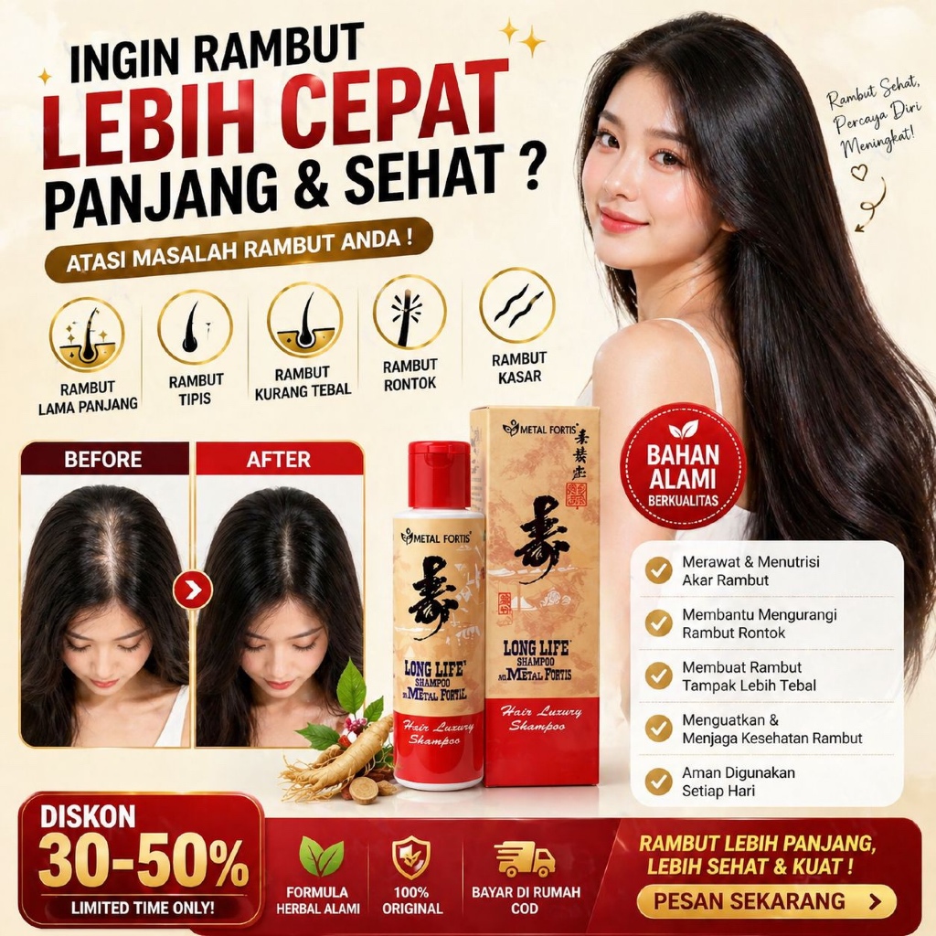 SHAMPO METAL 60ML SAMPO METAL - PENUMBUH RAMBUT - PEMANJANG RAMBUT - PENUMBUH RAMBUT BOTAK