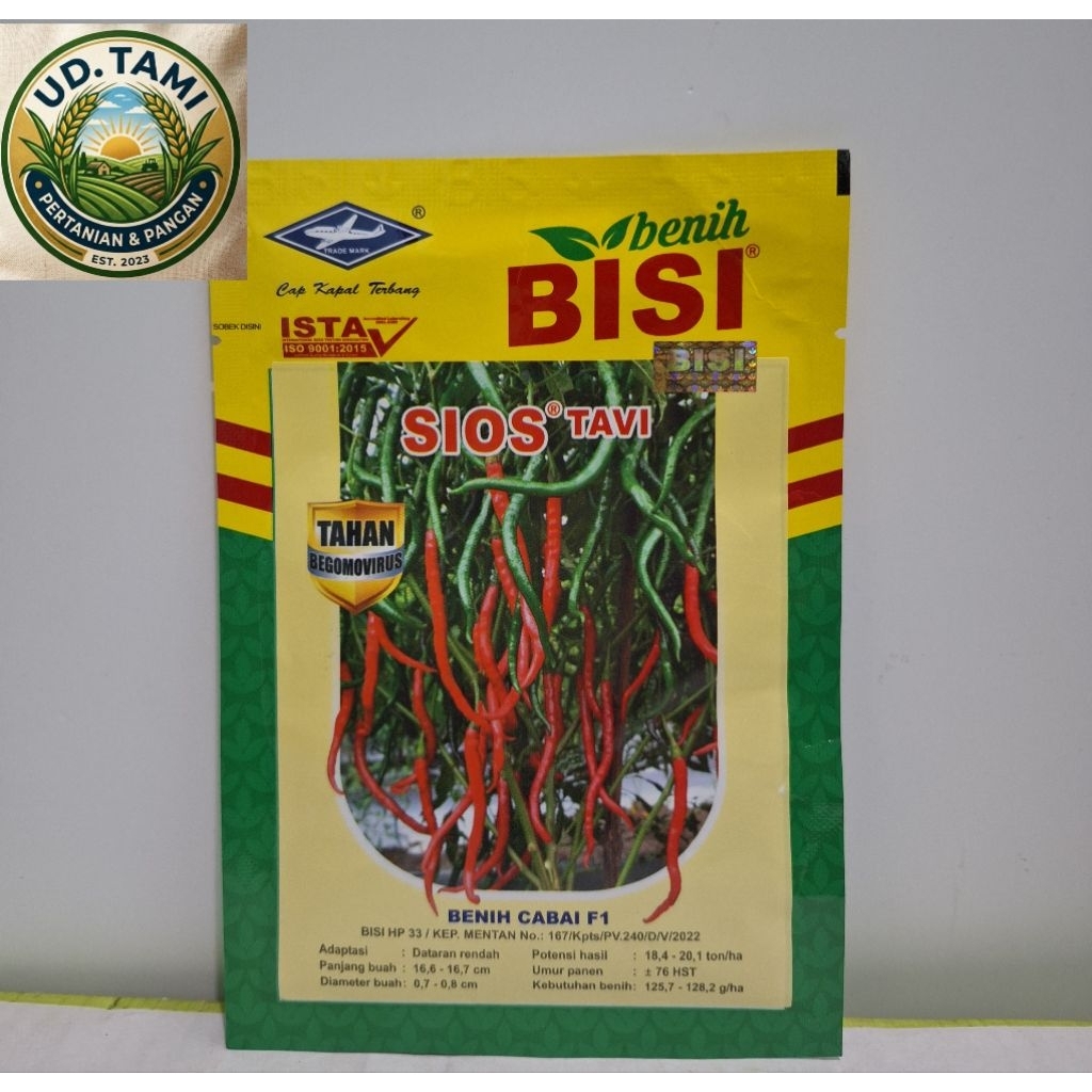 Benih Cabe Keriting Sios Tavi isi 2.000 Butir