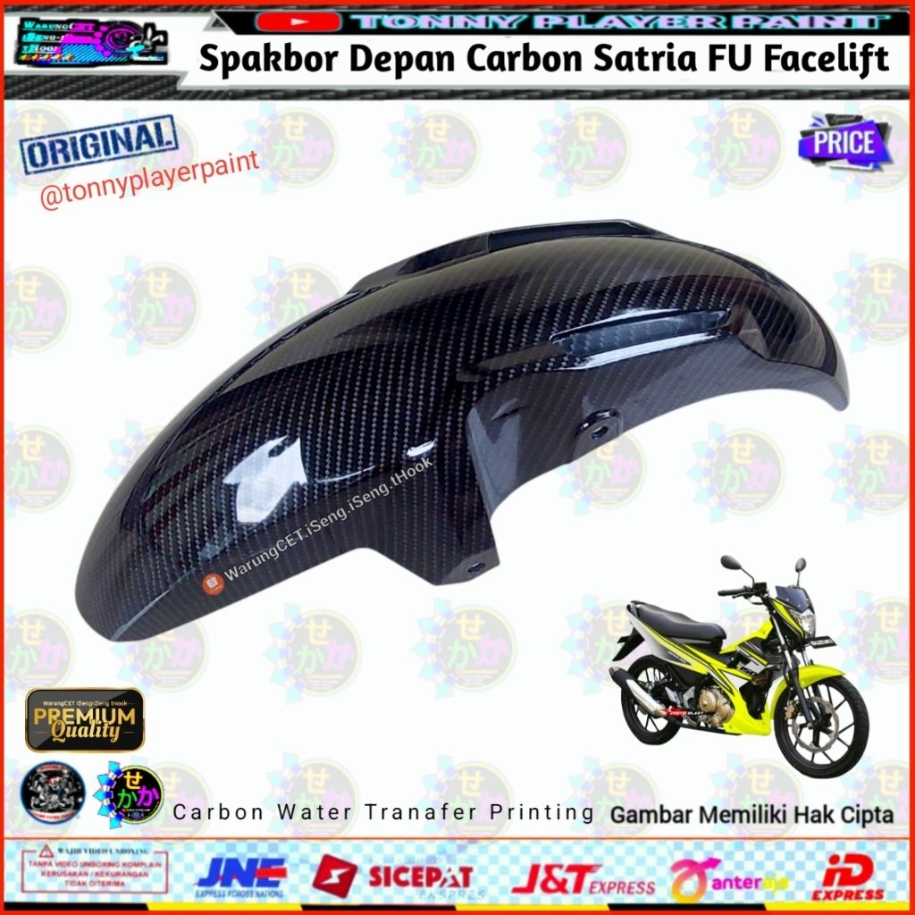 selebor spakbor depan satria fu facelit injeksi 2016 carbon karbon