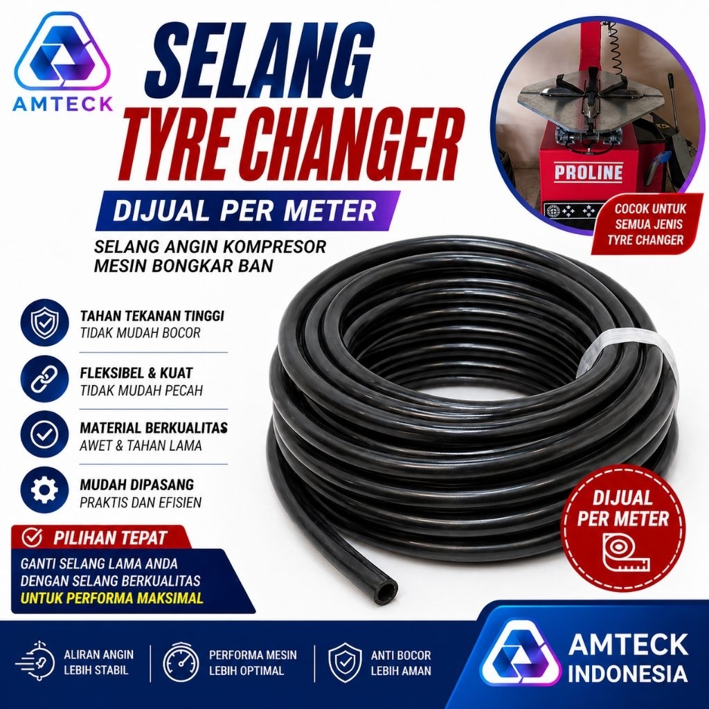 SELANG TYRE CHANGER Selang Tyre Changer Per Meter Hitam Universal Selang Angin Kompresor Mesin Bongk