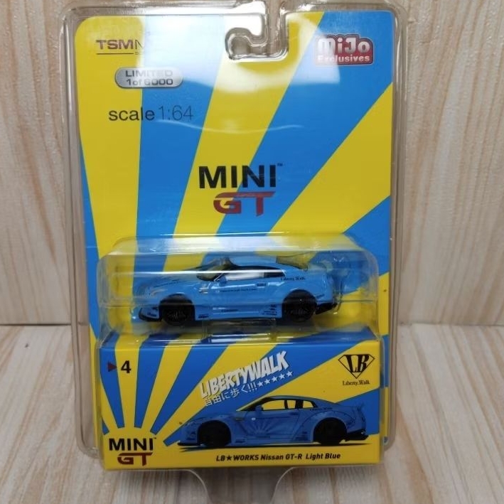 Mini GT Nissan GTR R35 Light Blue No.4