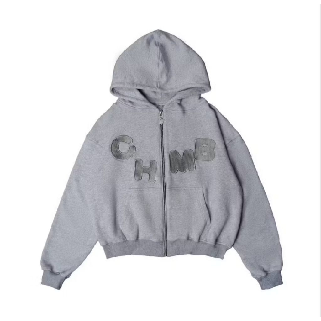 Hoodie Zipper Boxy CHMB - Authentic Misty