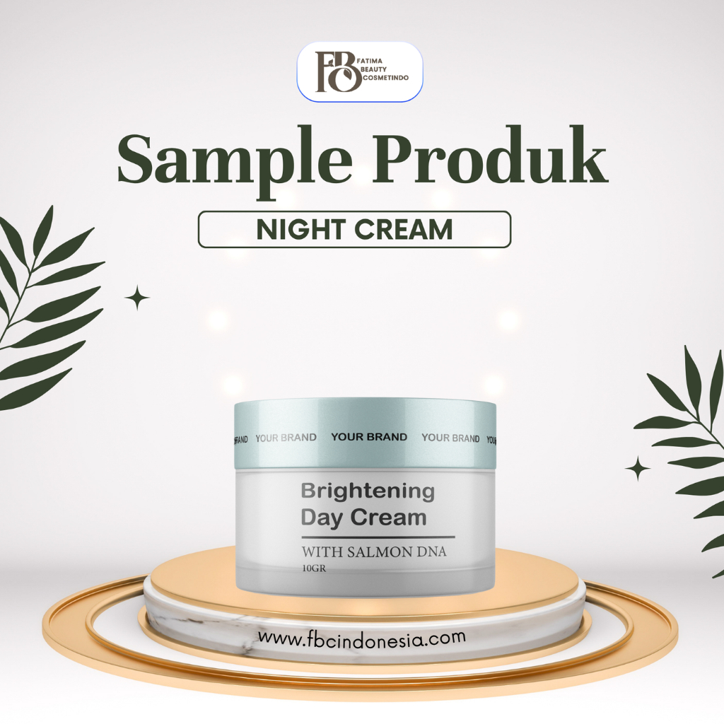 Sampel Produk Skincare Day and Night Cream Mencerah kulit glowing Maklon Kosmetik