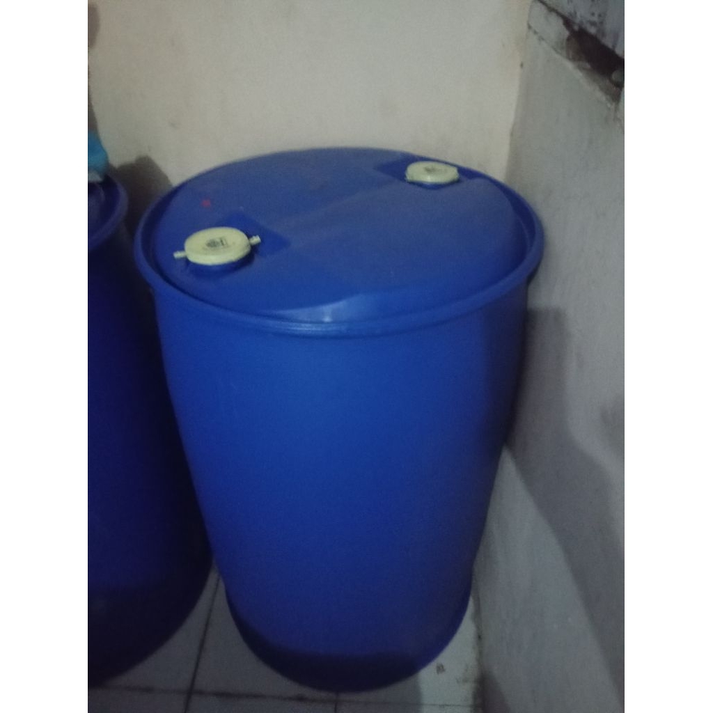 Drum plastik 200liter HDPE biru