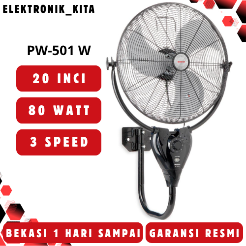 MASPION KIPAS ANGIN DINDING 20 INCI POWER FAN PW 501 W PW501 PW501W WALL FAN BEKASI GARANSI RESMI