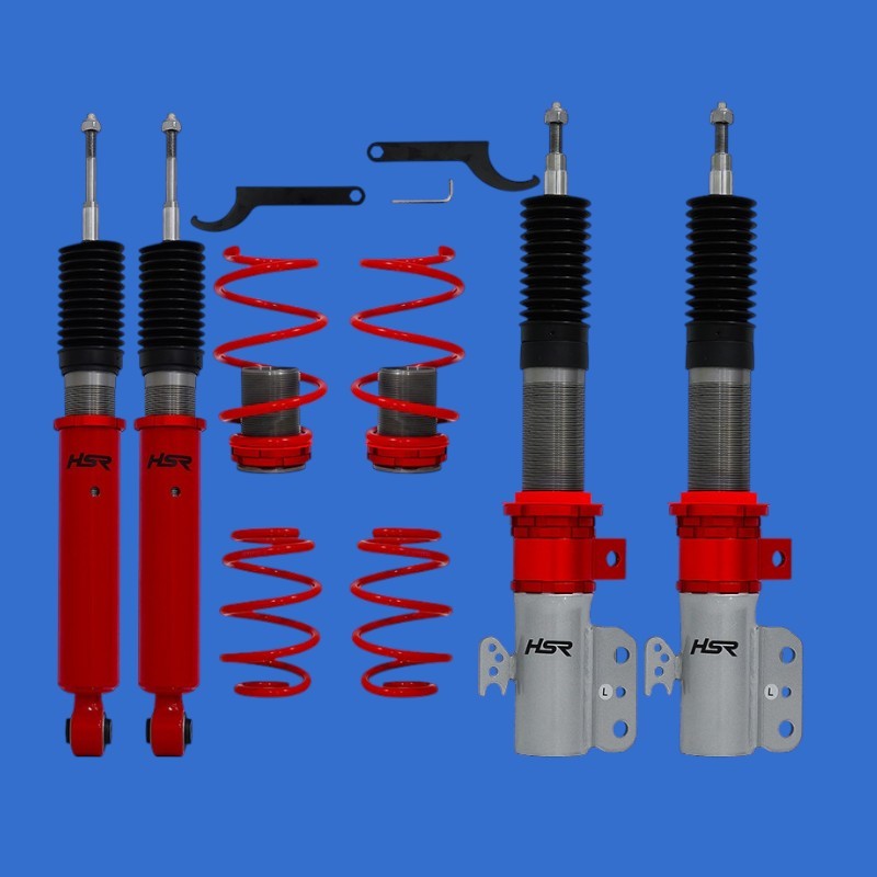 COILOVER HSR RED FRONT REAR TOYOTA AGYA - tentuin ceper sendiri