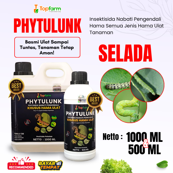 Pestisida Ulat Daun Selada / Obat Hama Ulat Daun Selada / Pestisida Topfarm / Pestisida Pembasmi Ham