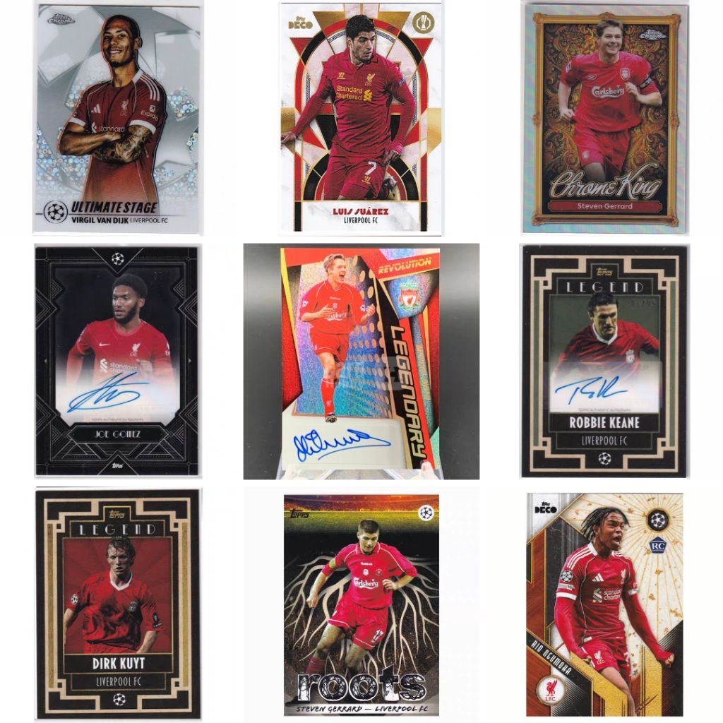 Kartu Bola Liverpool Original Panini Topps Futera Prizm Select immaculate Adrenalyn XL Match Attax D