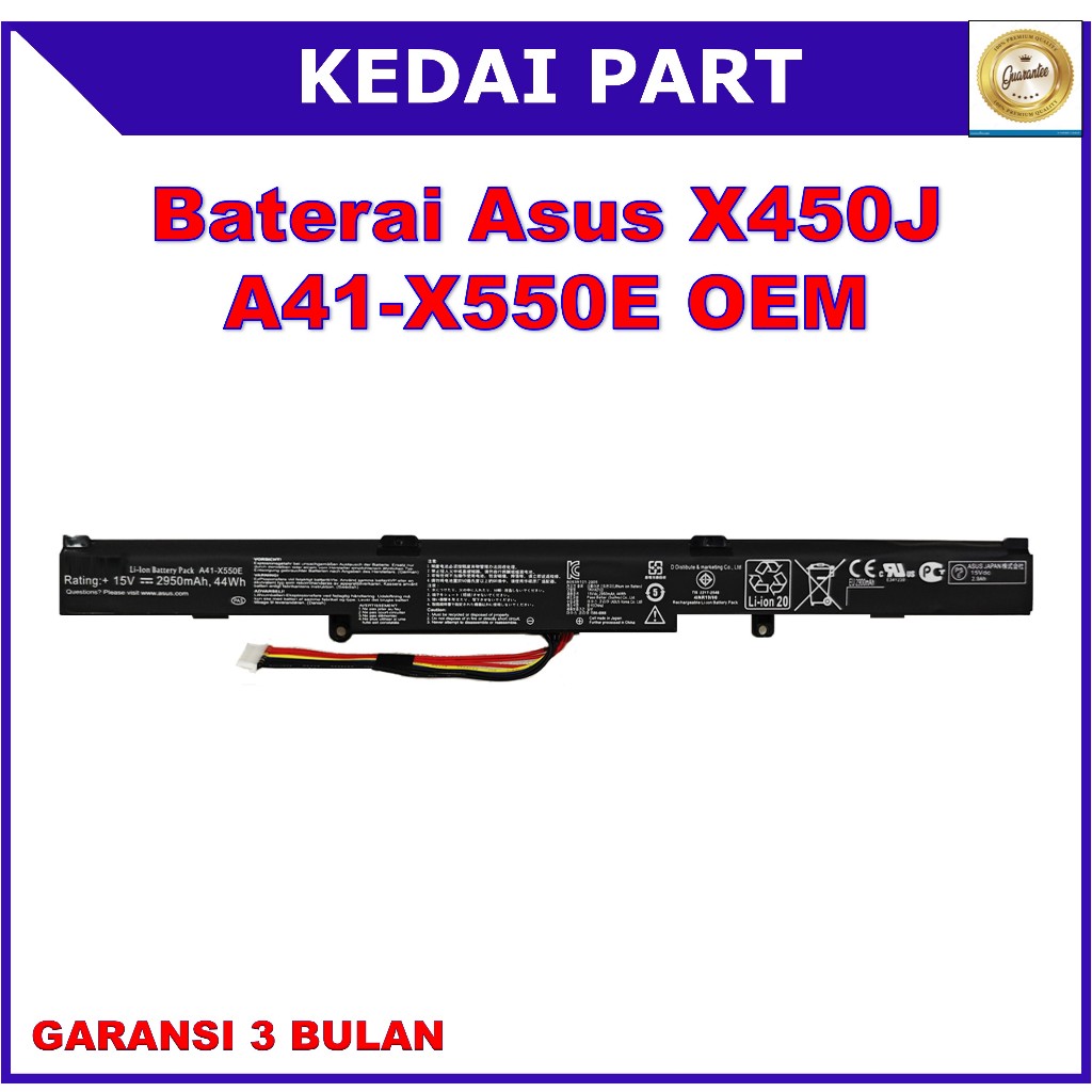 BATERAI ASUS X450J X550 X550Z X550ZE A41-X550E OEM