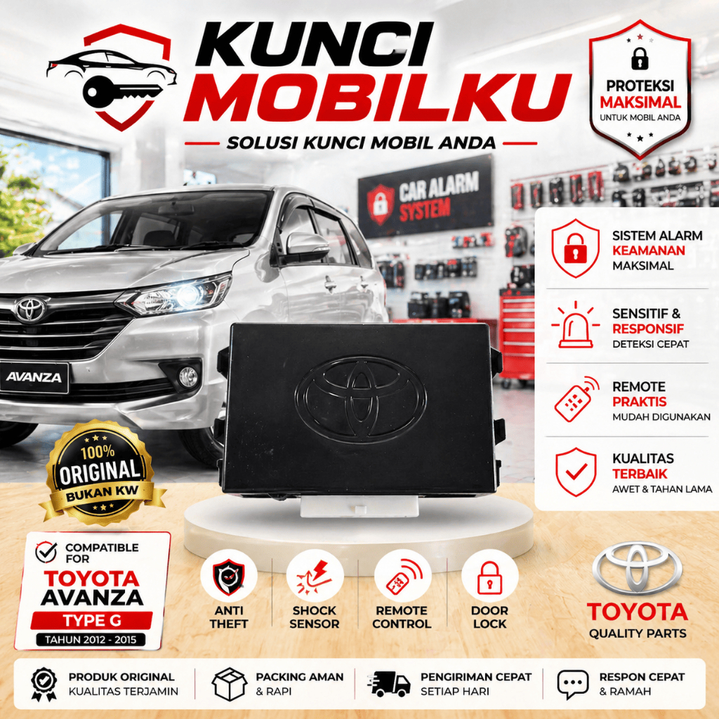 Modul Alarm Remot/Remote Toyota Avanza Type G Th 2012-2015 Original