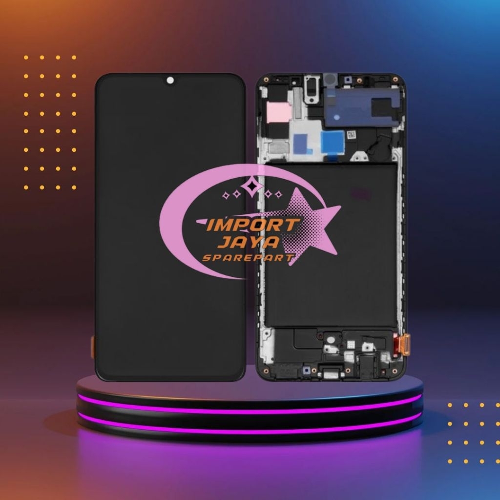 LCD TOUCHSCREEN+ FRAME SAMSUNG A70 / A705 / A705 / A70F ORI OLED (FINGGERPRINT) - LCD FULLSET