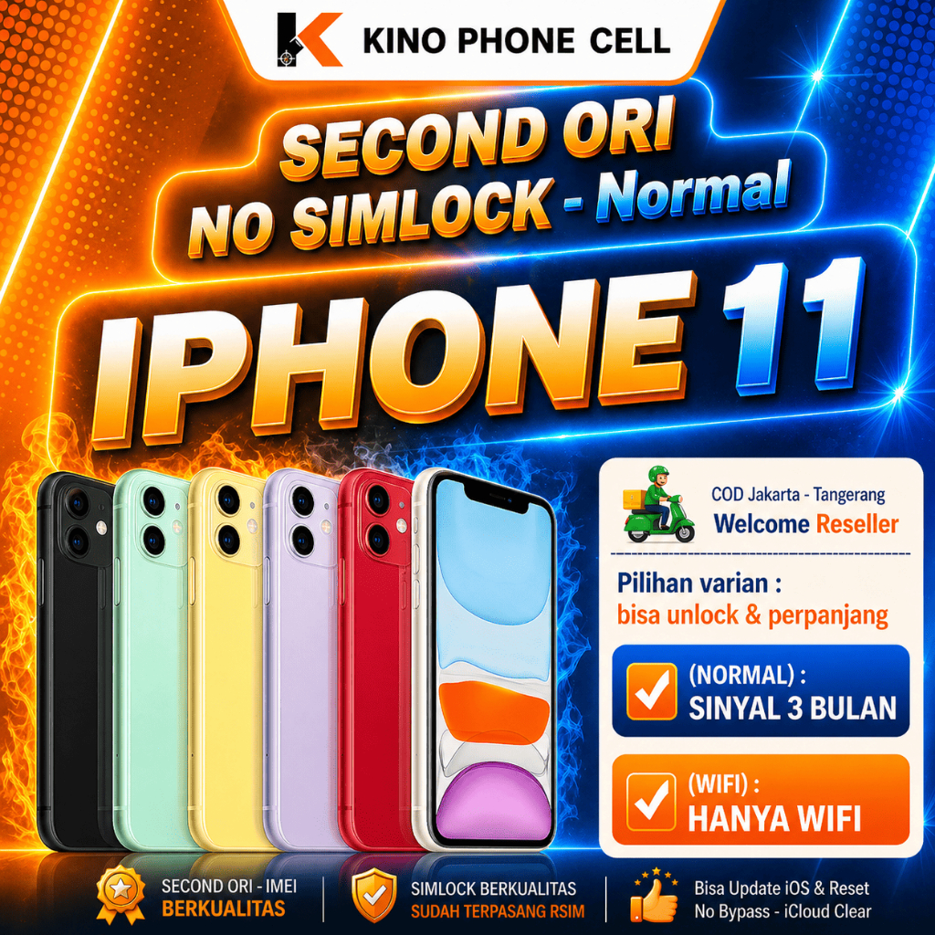 IPHONE 11 256GB 128GB 64GB Second inter Normal Bekas kinophonecell Like New