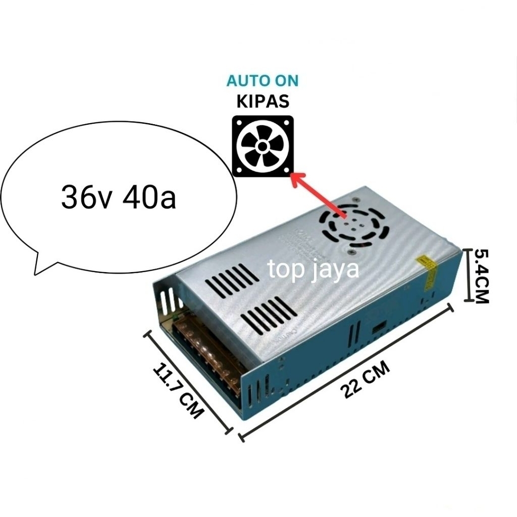 SWITCHING JUNIOR POWER SUPLAY 36V 40A TRAFO SWITCHING FAN 36 VOLT 40 AMPER