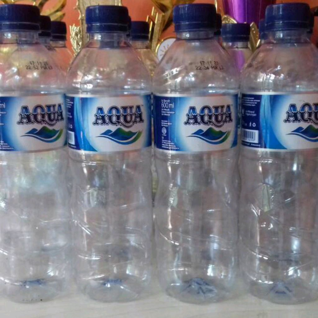 Botol Plastik Bekas Aqua - Botol AQUA Air Mineral 600ml Bekas Bersih - Botol Bekas Aqua 600 Mili Bek