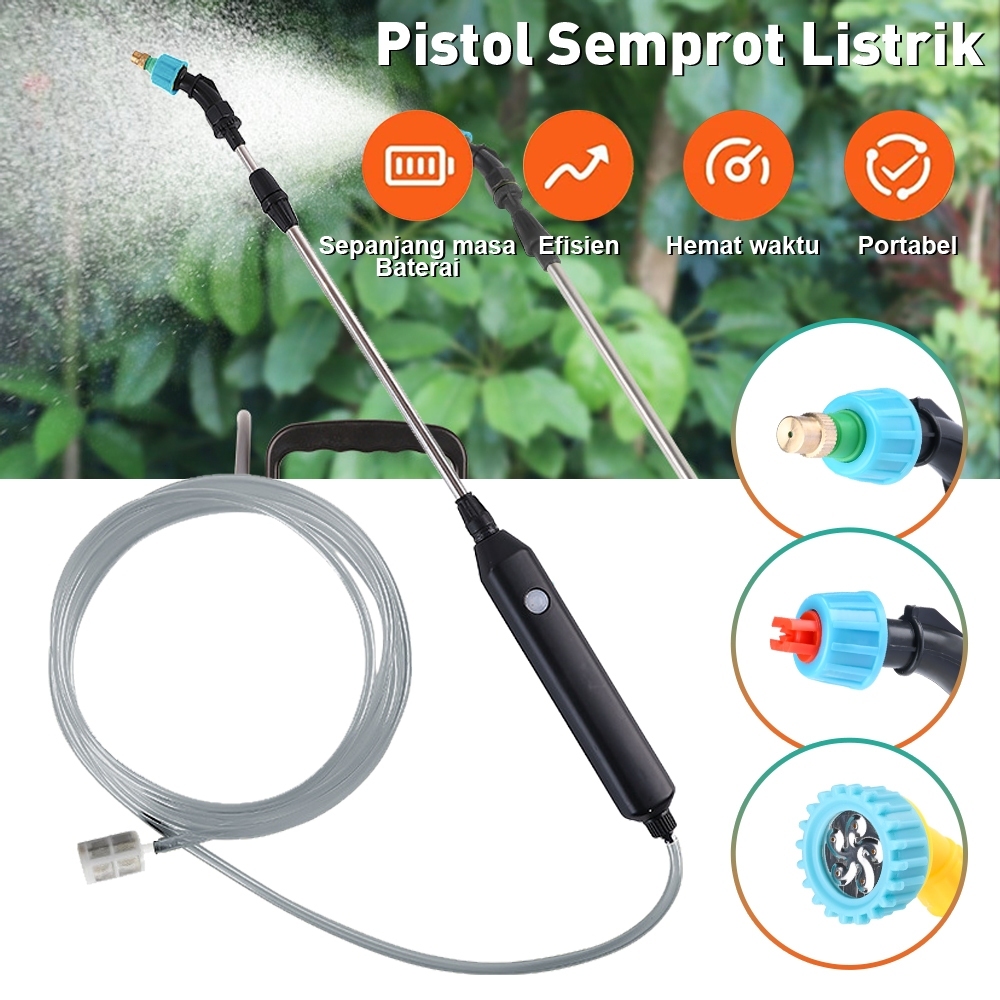 Penyemprot Tanaman Elektrik Portabel - 5/8 Liter, Pengisian USB, Mode Semprot Otomatis