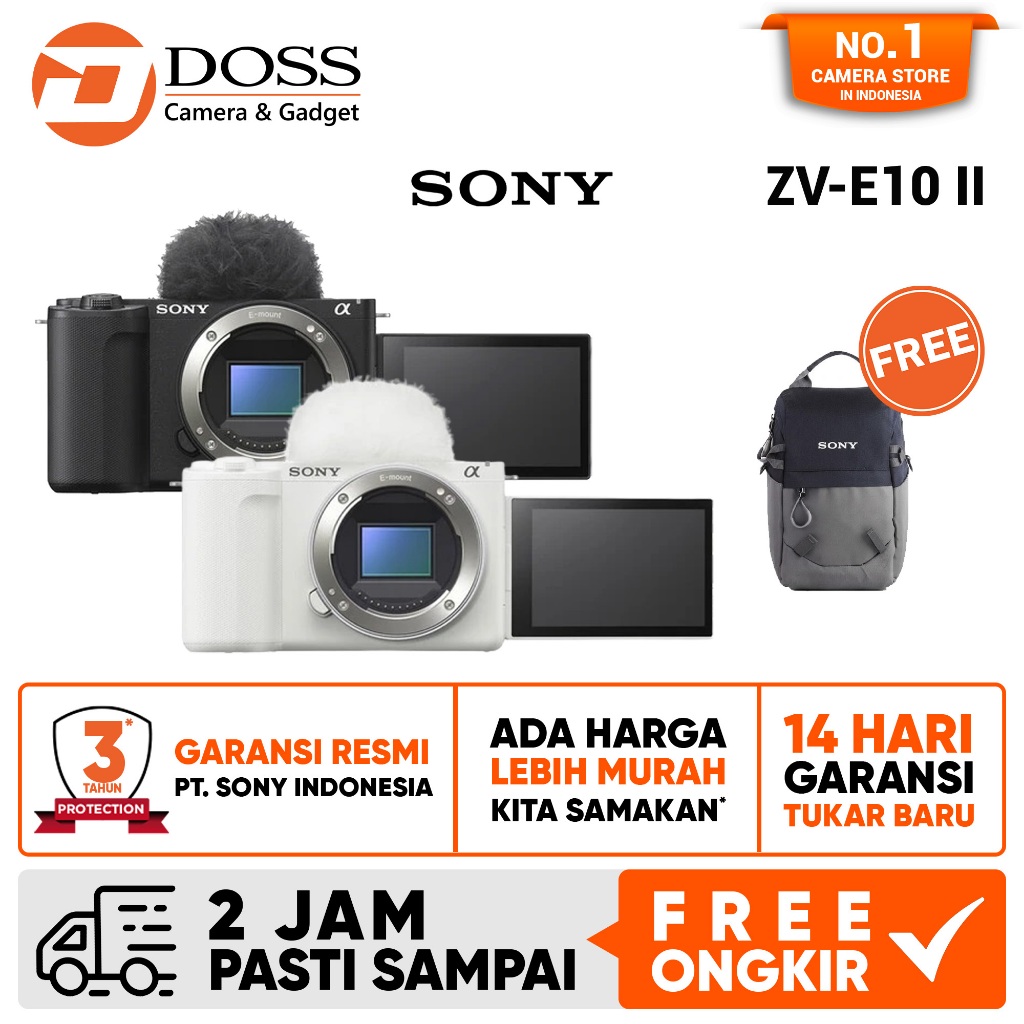 Sony ZV E10 II Sony ZVE10 II ZVE10 Mark II Mirrorless Camera Body Only