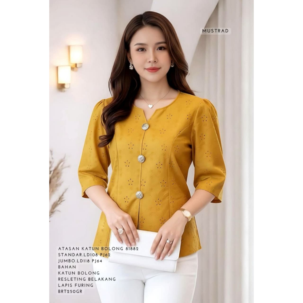 ATASAN WANITA DEWASA 81882 BAHAN KATUN BOLONG TERSEDIA UKURAN STANDAR DAN JUMBO