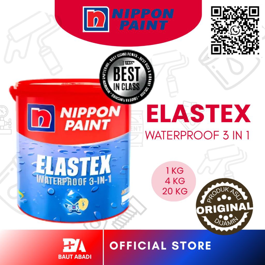 Cat Tembok Nippon Paint Elastex - 01 20 kg