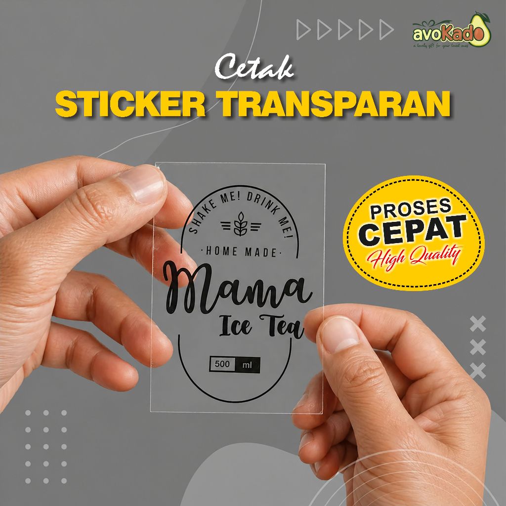 Cetak Sticker Transparan / Stiker Label