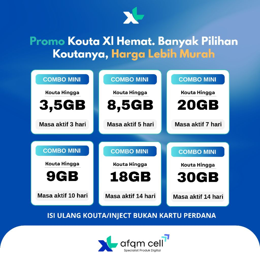 PROMO Isi Ulang Paket Data Kouta Murah XL Combo Mini