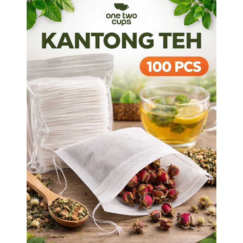 Kantong Teh Celup 100 pcs - Filter Teh Kertas Disposable Paper Tea Bag