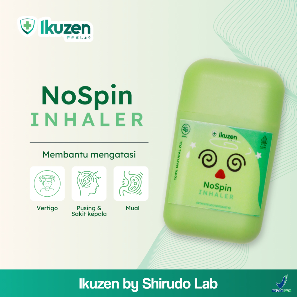 VERTIGO  Ikuzen NoSpin Inhaler  Membantu Vertigo Sakit Kepala Migrain