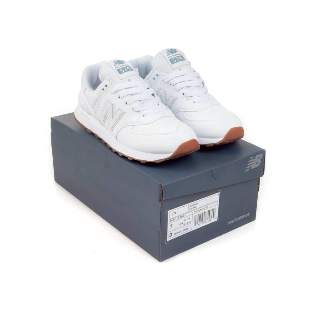 ( ARMX ) Sepatu Sneakers New Balance 574 Leather White Gum
