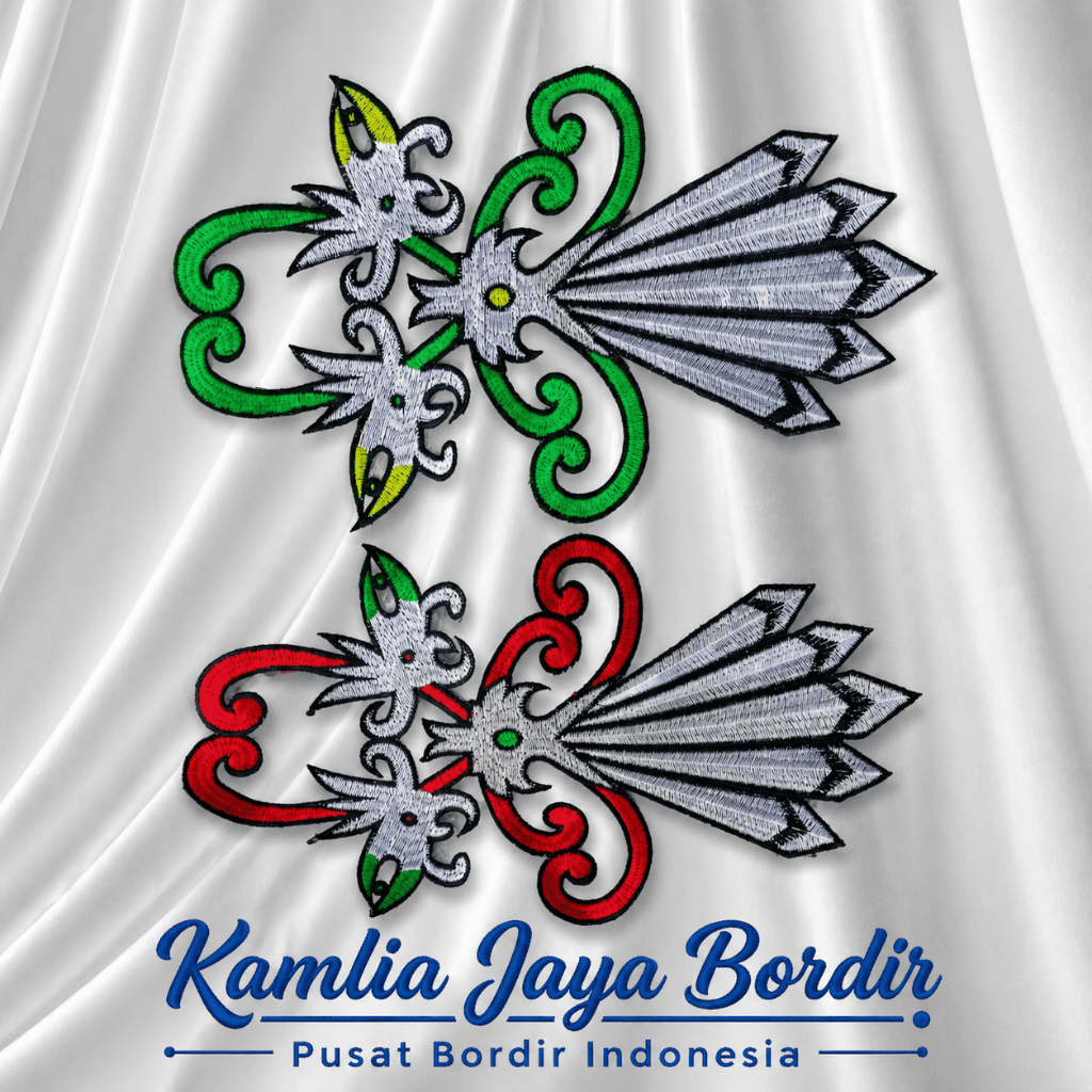 Renda Bordir Bulu Tinggang Kain Abutai Kalimantan Aplikasi Bordir Baju Dan Aksesoris
