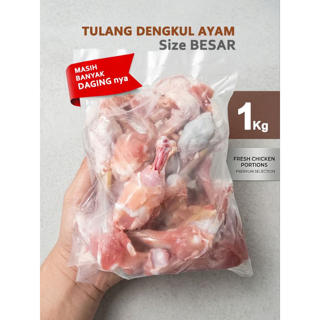Tulang Ayam L - Daging Dengkul Ayam Broiler, 1 Kg, Siap Masak