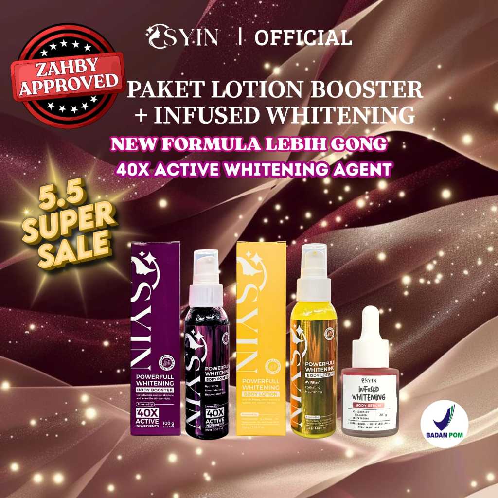 PAKET POWERFULL WHITENING Body Lotion + POWERFULL WHITENING Body Booster + Infused Whitening Osyin G