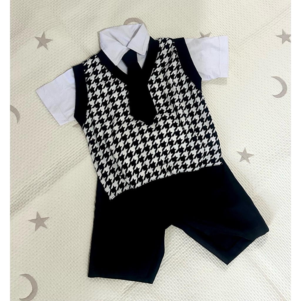 Preloved setelan pesta ultah anak laki-laki baju formal rompi vest