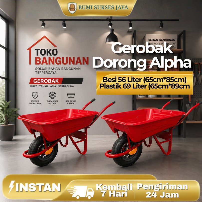 Gerobak Sorong Alpha Gerobak Proyek Bangunan Gerobak Dorong Alpha Angkong Gerobak Roda 1 Gerobak Pas
